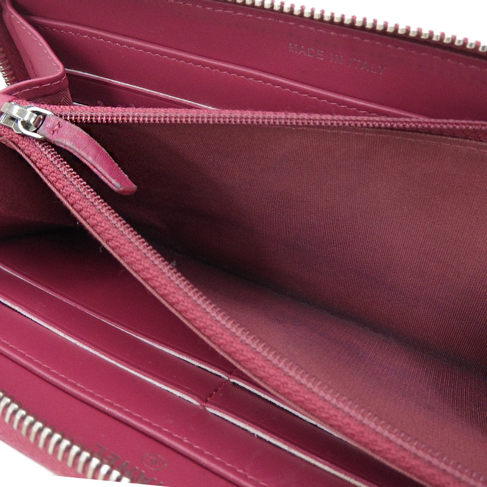 Top Quality Chanel Enamel Round Zipper Long Wallet A50106