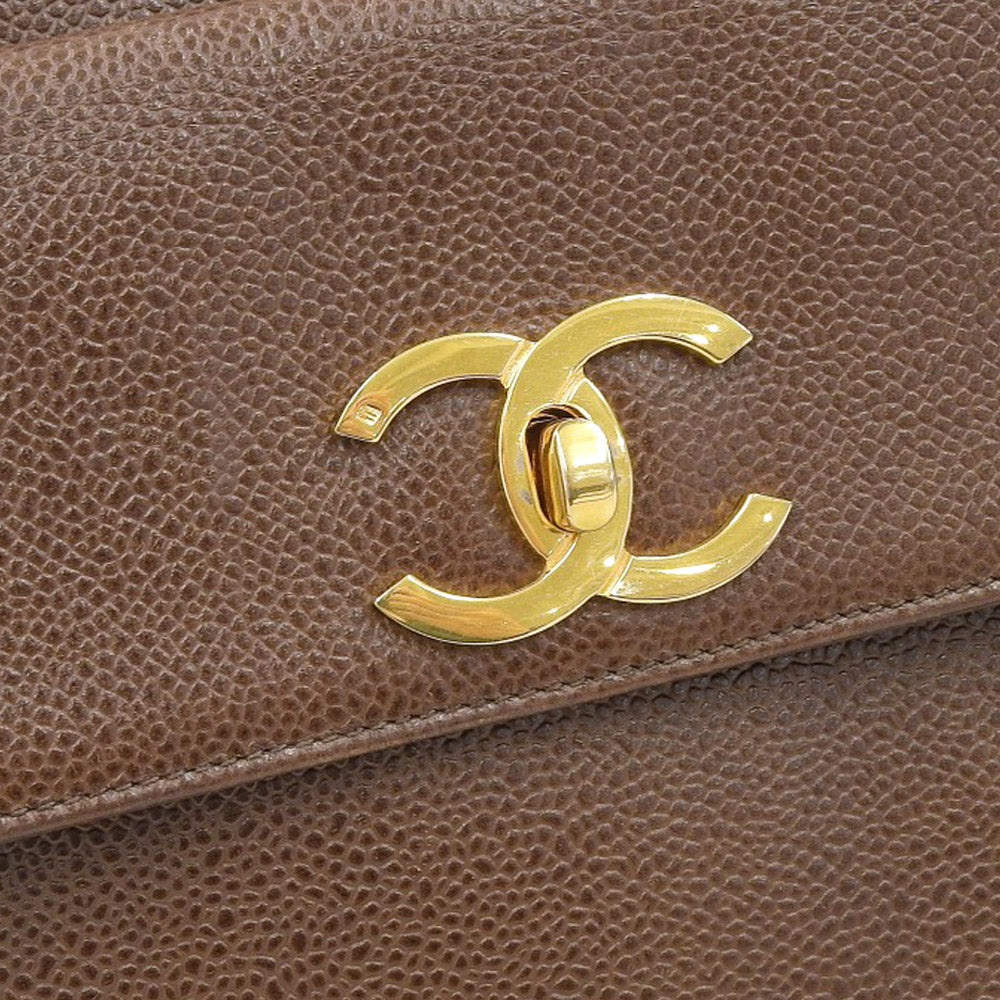 Top Quality Chanel Caviar Chain Shoulder Bag Vintage Brown