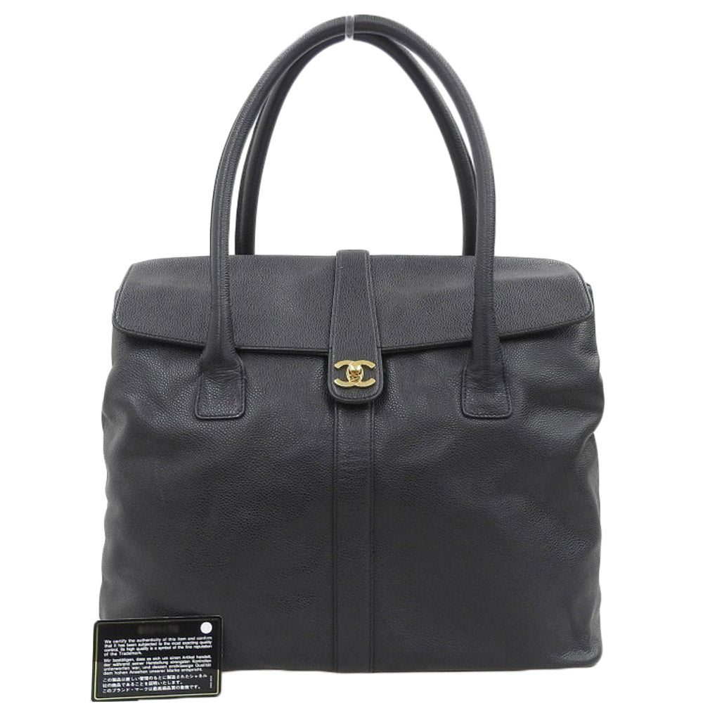 Top Quality Chanel Caviar Skin Coco Mark Turn Lock Shoulder Bag Vintage