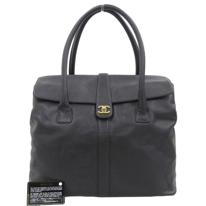 Top Quality Chanel Caviar Skin Coco Mark Turn Lock Shoulder Bag Vintage