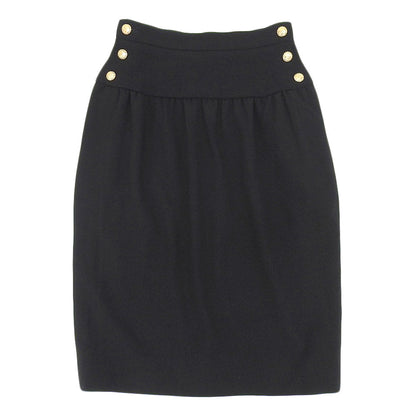 Top Quality Chanel Wool Skirt Vintage Black
