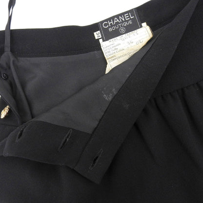 Top Quality Chanel Wool Skirt Vintage Black