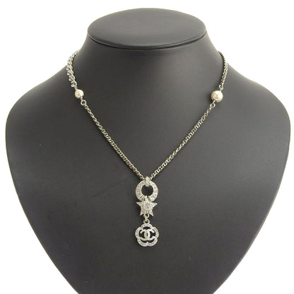 Top Quality Chanel Camellia Star Coco Mark Rhinestone Pearl Necklace 40cm-58cm