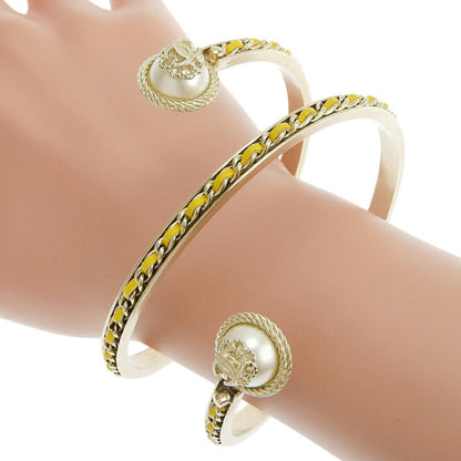 Top Quality Chanel Coco Mark Bangle with Logo and Faux Pearl S Size