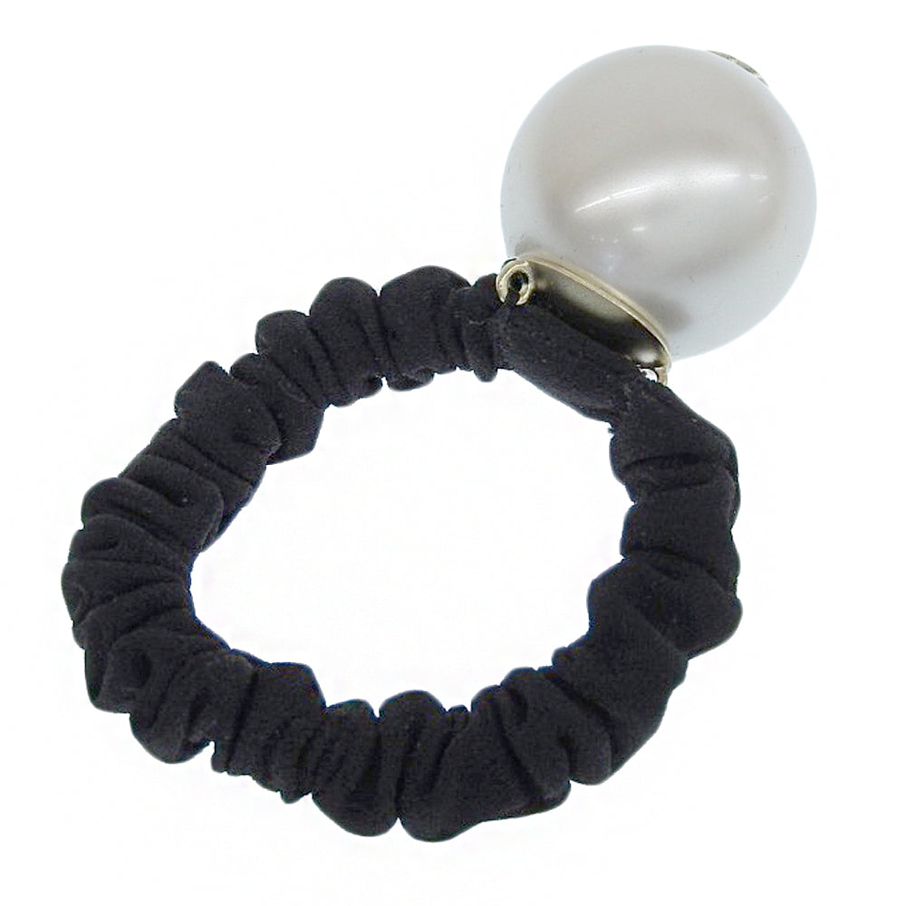 Top Quality Chanel Hair Tie with Faux Pearl Logo