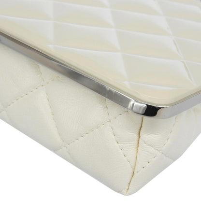 Top Quality Chanel Coco Mark Chain Clutch Shoulder Bag White