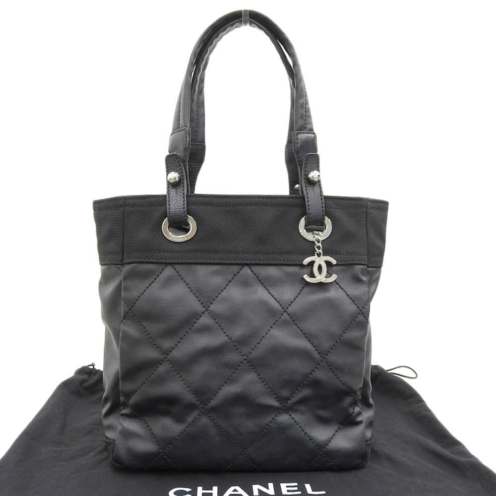Top Quality Chanel Paris Biarritz PM Leather Canvas Handbag A34208