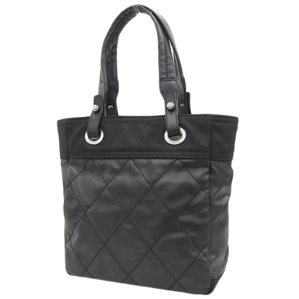 Top Quality Chanel Paris Biarritz PM Leather Canvas Handbag A34208