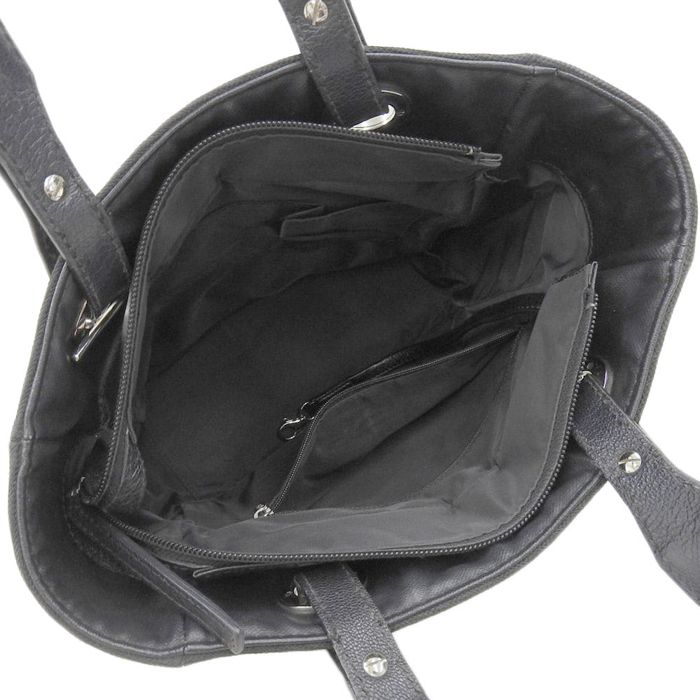 Top Quality Chanel Paris Biarritz PM Leather Canvas Handbag A34208