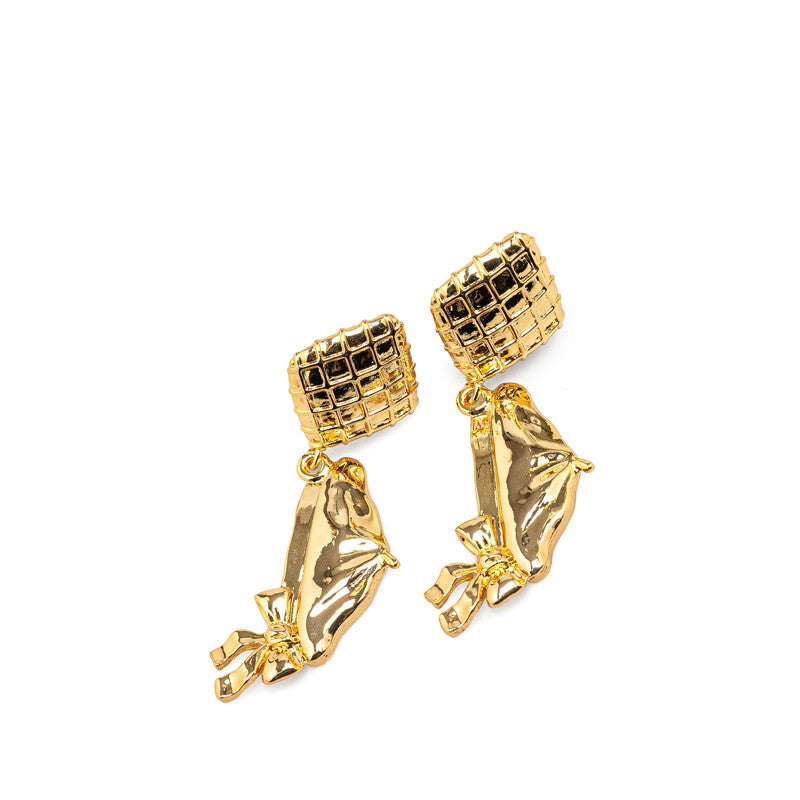 Top Quality Chanel Matelasse Hat Motif Clip Earrings