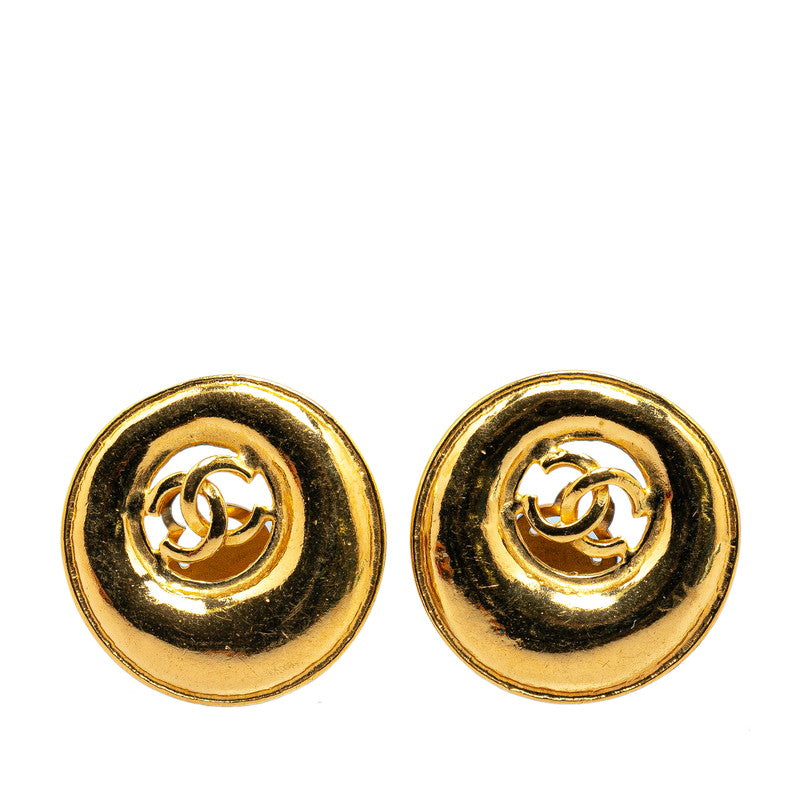 Top Quality Chanel Vintage Coco Mark Earrings Gold Plated