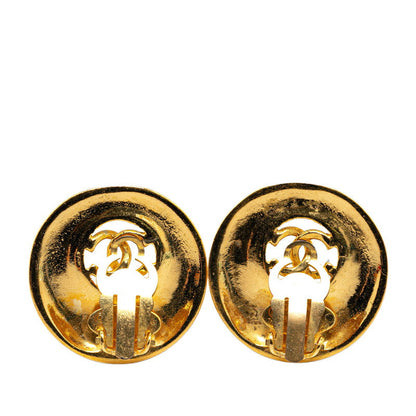 Top Quality Chanel Vintage Coco Mark Earrings Gold Plated