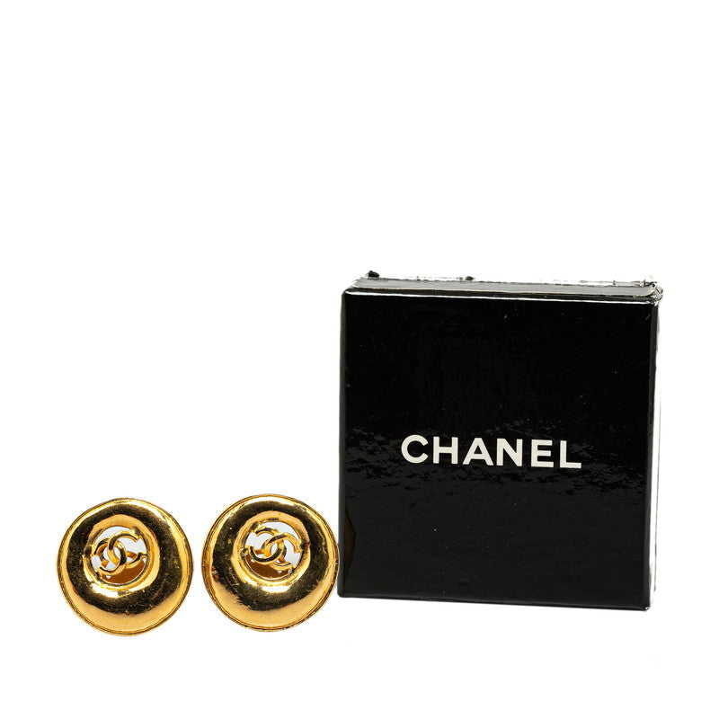 Top Quality Chanel Vintage Coco Mark Earrings Gold Plated