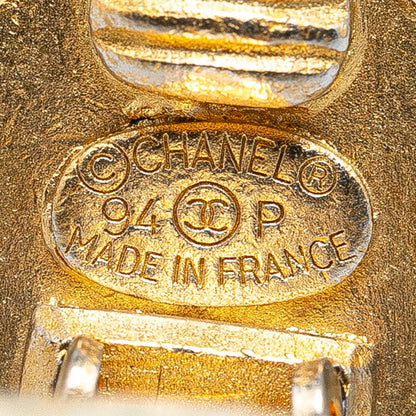 Top Quality Chanel Vintage Coco Mark Earrings Gold