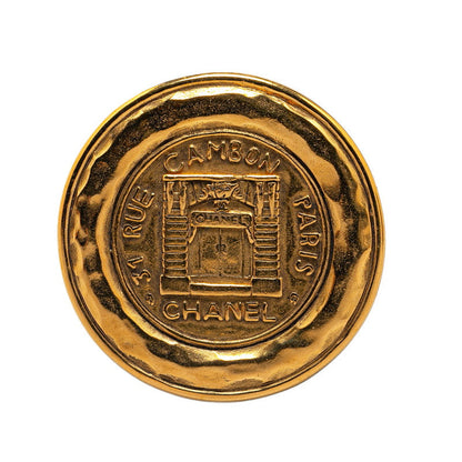 Top Quality Chanel Cambon Gold Plated Brooch