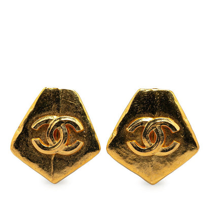 Top Quality Chanel Vintage Coco Mark Earrings Gold