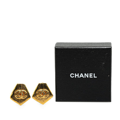 Top Quality Chanel Vintage Coco Mark Earrings Gold