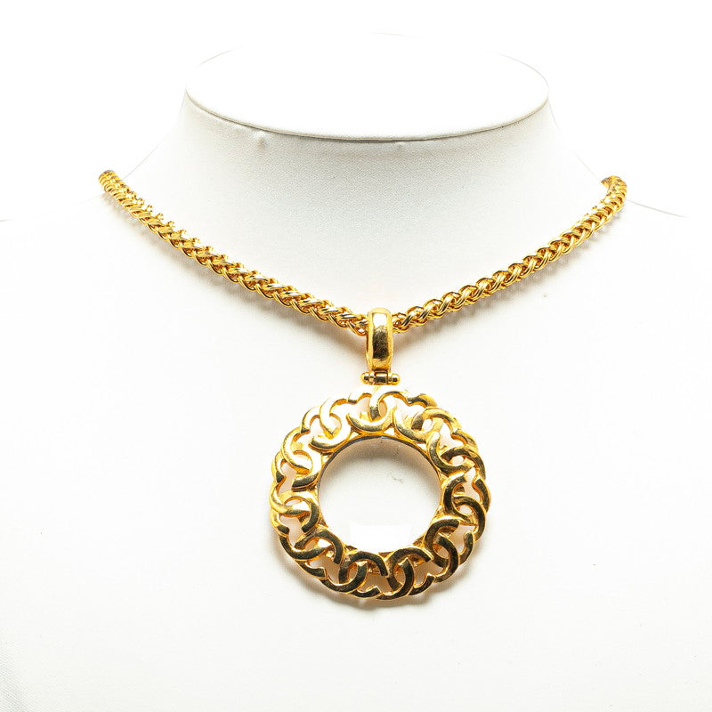 Top Quality Chanel Vintage Coco Mark Circle Necklace