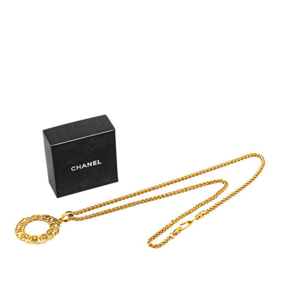 Top Quality Chanel Vintage Coco Mark Circle Necklace