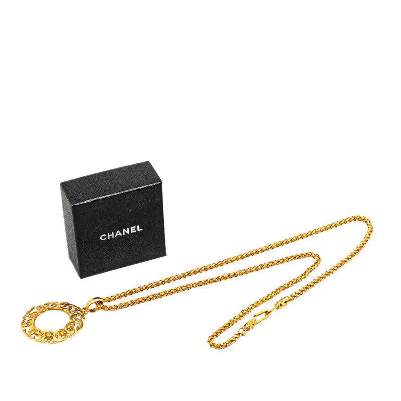 Top Quality Chanel Vintage Coco Mark Circle Necklace