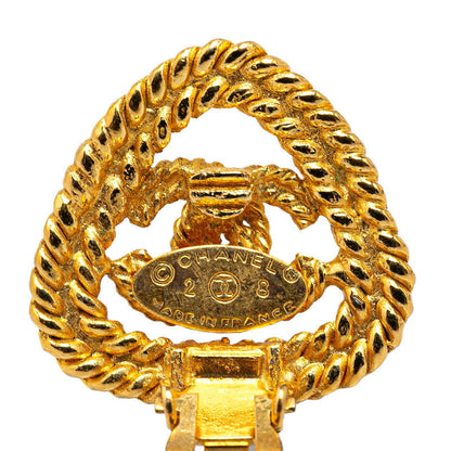 Top Quality Chanel Vintage Chain Coco Mark Earrings Gold Plated