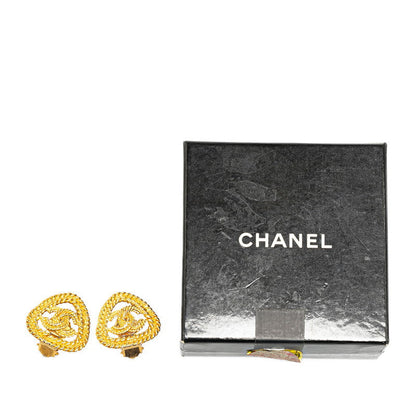 Top Quality Chanel Vintage Chain Coco Mark Earrings Gold Plated
