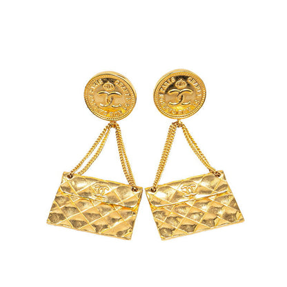 Top Quality Chanel Coco Mark Matelasse Bag Earrings
