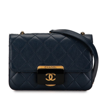 Top Quality Chanel Lambskin Coco Mark Matelasse Shoulder Bag