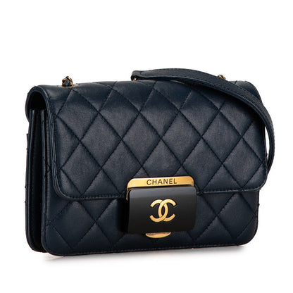 Top Quality Chanel Lambskin Coco Mark Matelasse Shoulder Bag