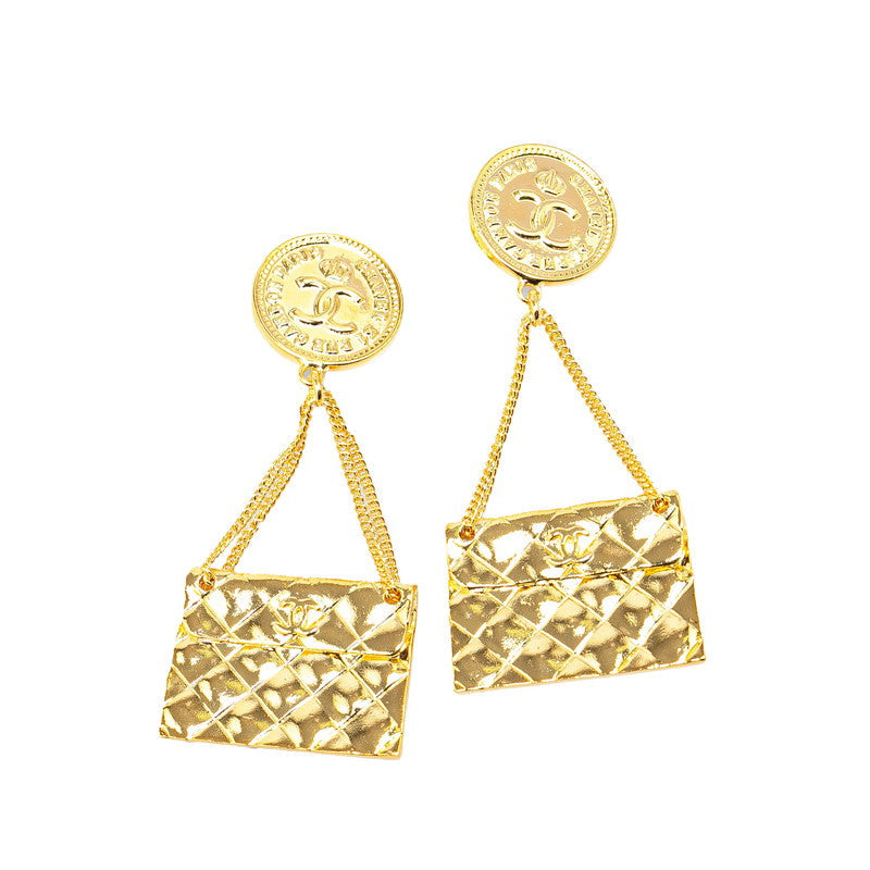 Top Quality Chanel Coco Mark Earrings Gold Plated