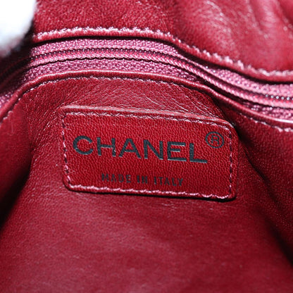 Top Quality Chanel COCO Mark Chain Hand Bag Canvas Wine Red CC Auth yk13976A