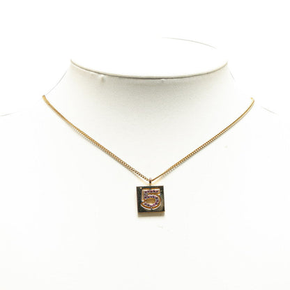Top Quality Chanel No.5 Rhinestone Necklace Gold Pink