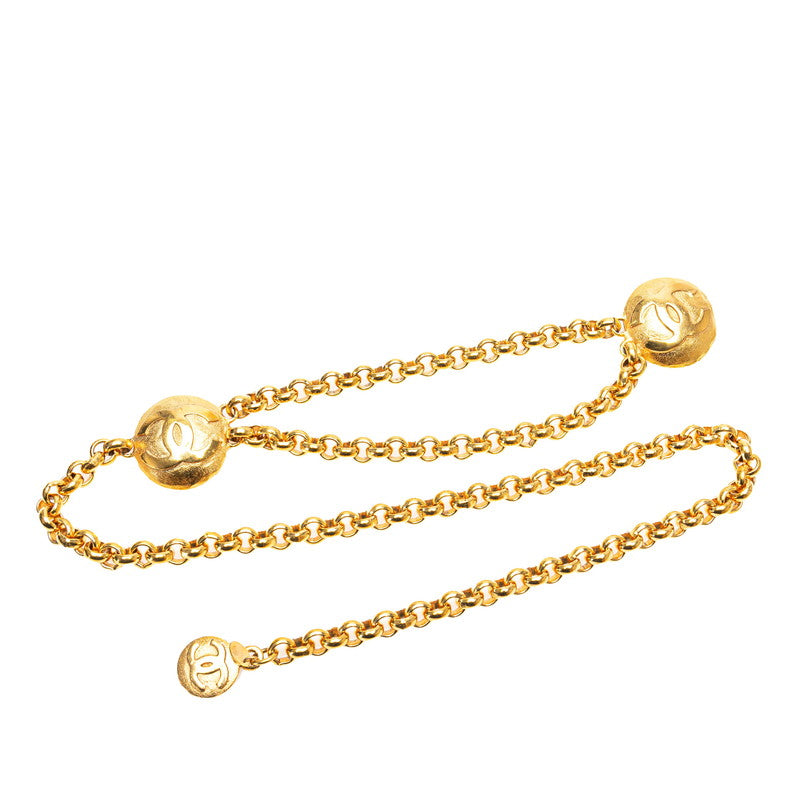 Top Quality Chanel Vintage Coco Mark Belt Gold Plated