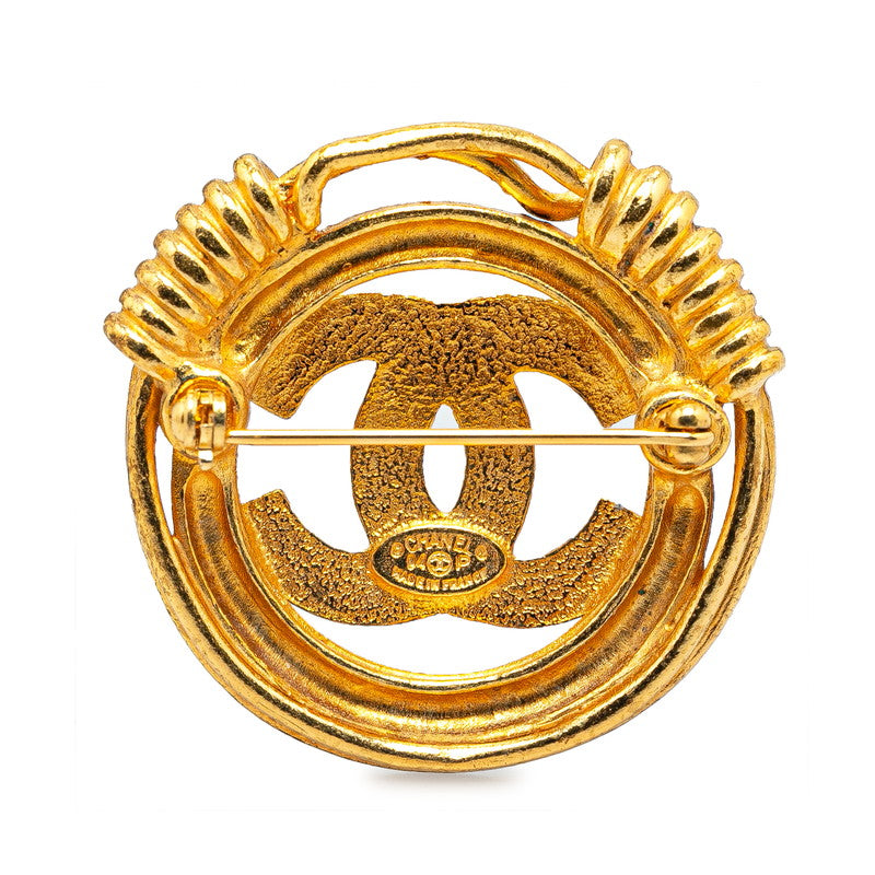 Top Quality Chanel Vintage Coco Mark Gold Plated Brooch