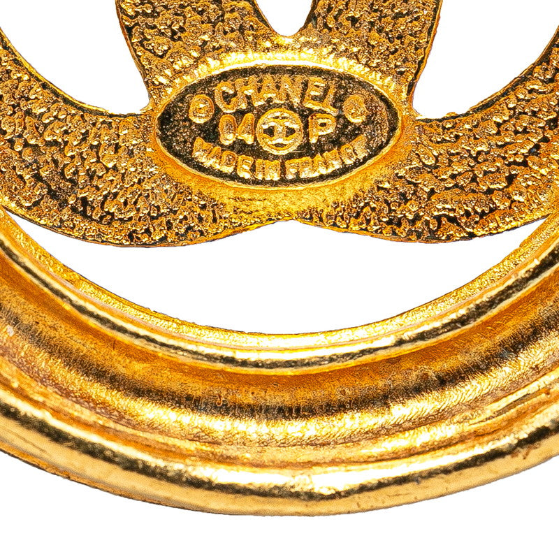 Top Quality Chanel Vintage Coco Mark Gold Plated Brooch