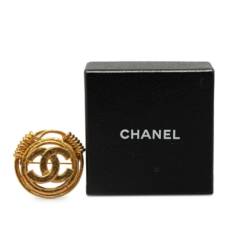 Top Quality Chanel Vintage Coco Mark Gold Plated Brooch