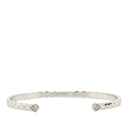 Top Quality Chanel Matelasse Coco Crush Bracelet K18WG White Gold