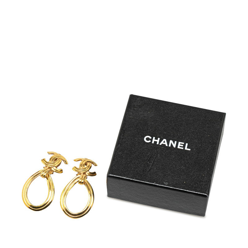 Top Quality Chanel Vintage Coco Mark Gold Earrings